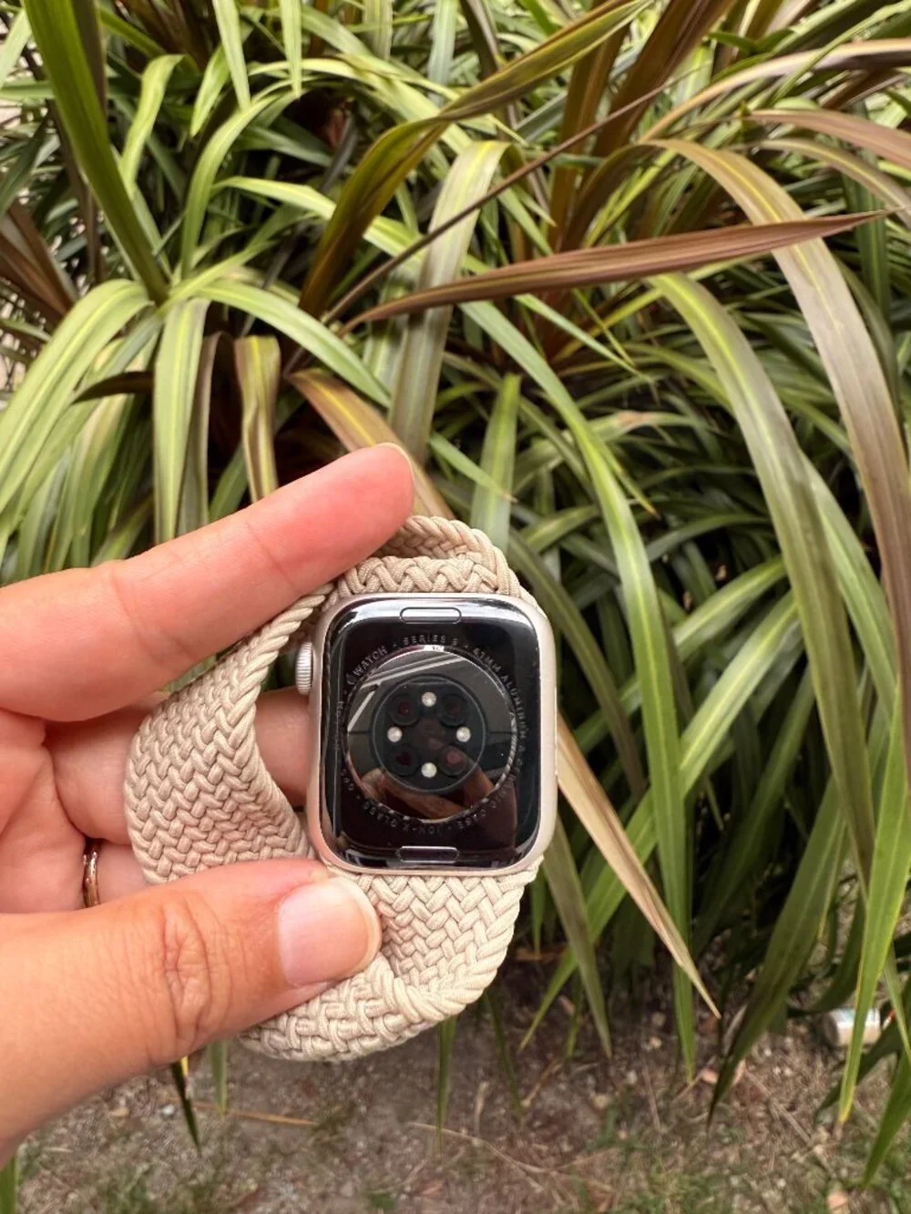 Apple Watch Series 9 41mm GPS Starlight + Apple Braided Solo Loop | 100% Battery